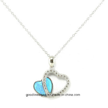 2015 Fashion 925 Sterling Silver AAA CZ Opal Necklace (N6589)